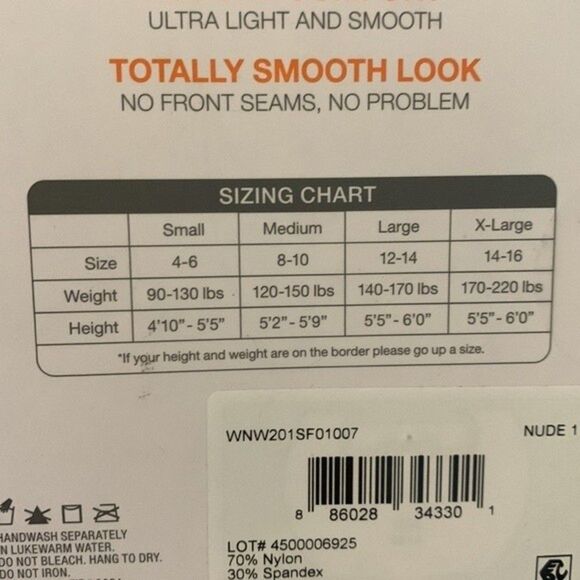 NEW Warner's Nude 1 Seamless Sheer Tight No Muffin Top - Picture 5 of 5